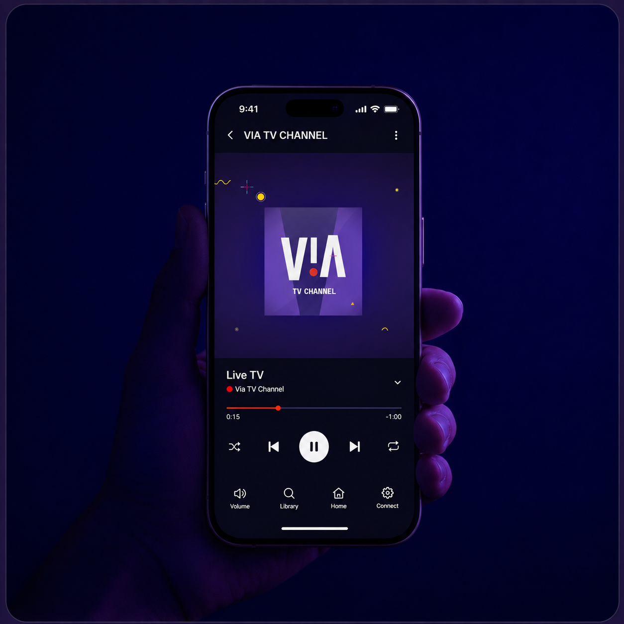 VIA TV aplikácia na mobile
